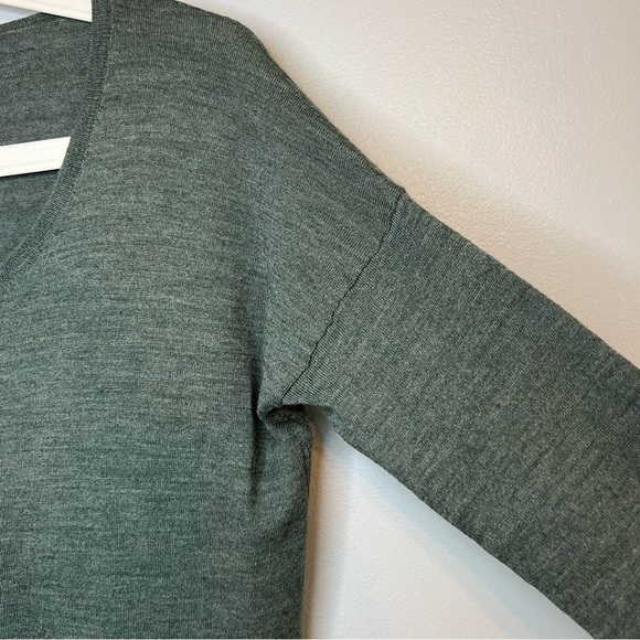 Madewell Merino Wool Blend Sweater Crew Neck Green Size M Essential Contemporary - Picture 4 of 10